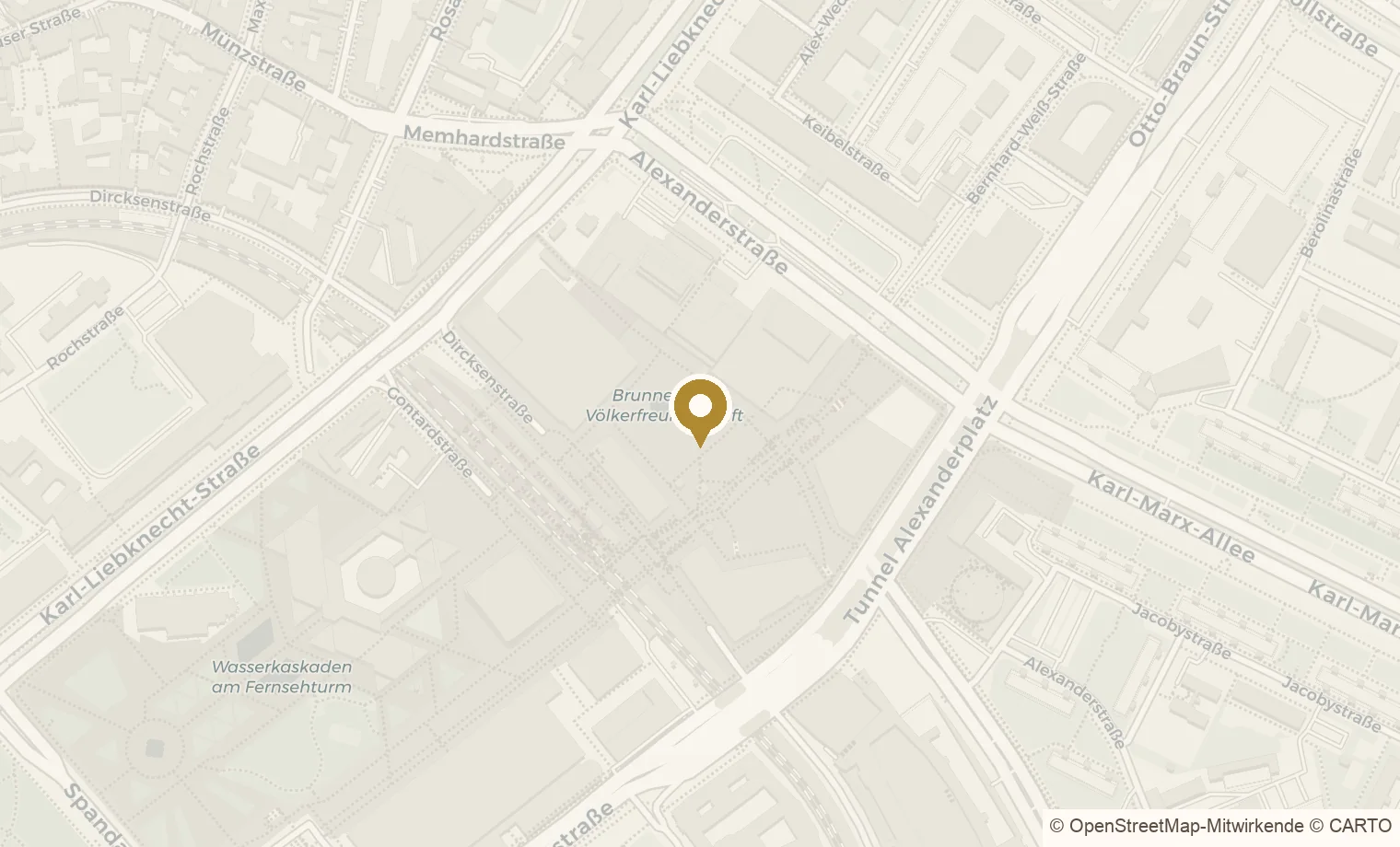 Karte mit dem Standort von Café Grandaire, Voltairestraße 11, 10178 Berlin